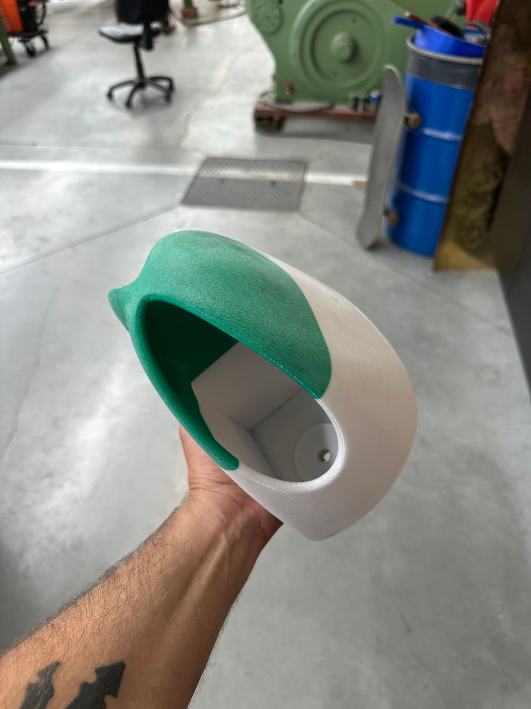 Hand-shaped foam pattern buck for a curved body panel